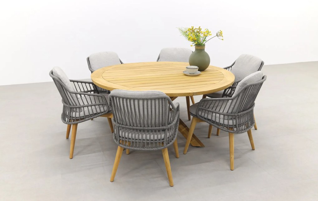 Hartman Salvatore/Chaneo verstelbare tuinset - 220x100 cm. - 7-delig