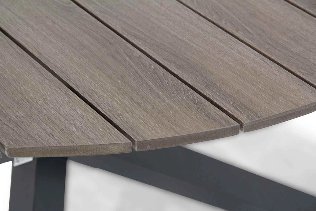Dining Tuintafel Rond rond 150 cm Grijs Ancona
