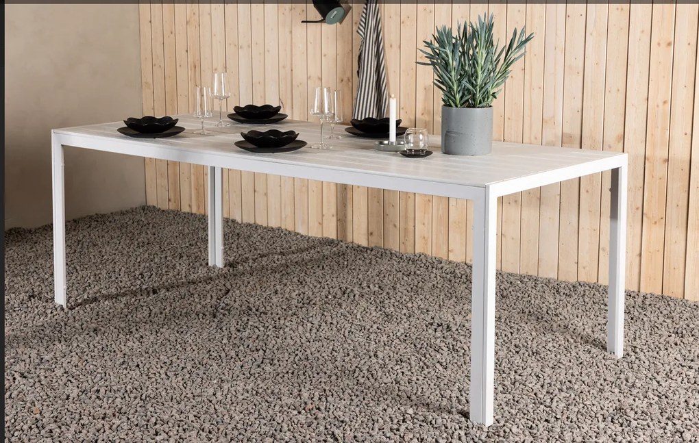 The Outsider Tuintafel - Toscane - Wit - Alu/Polywood - 205x90 cm - The Outsider