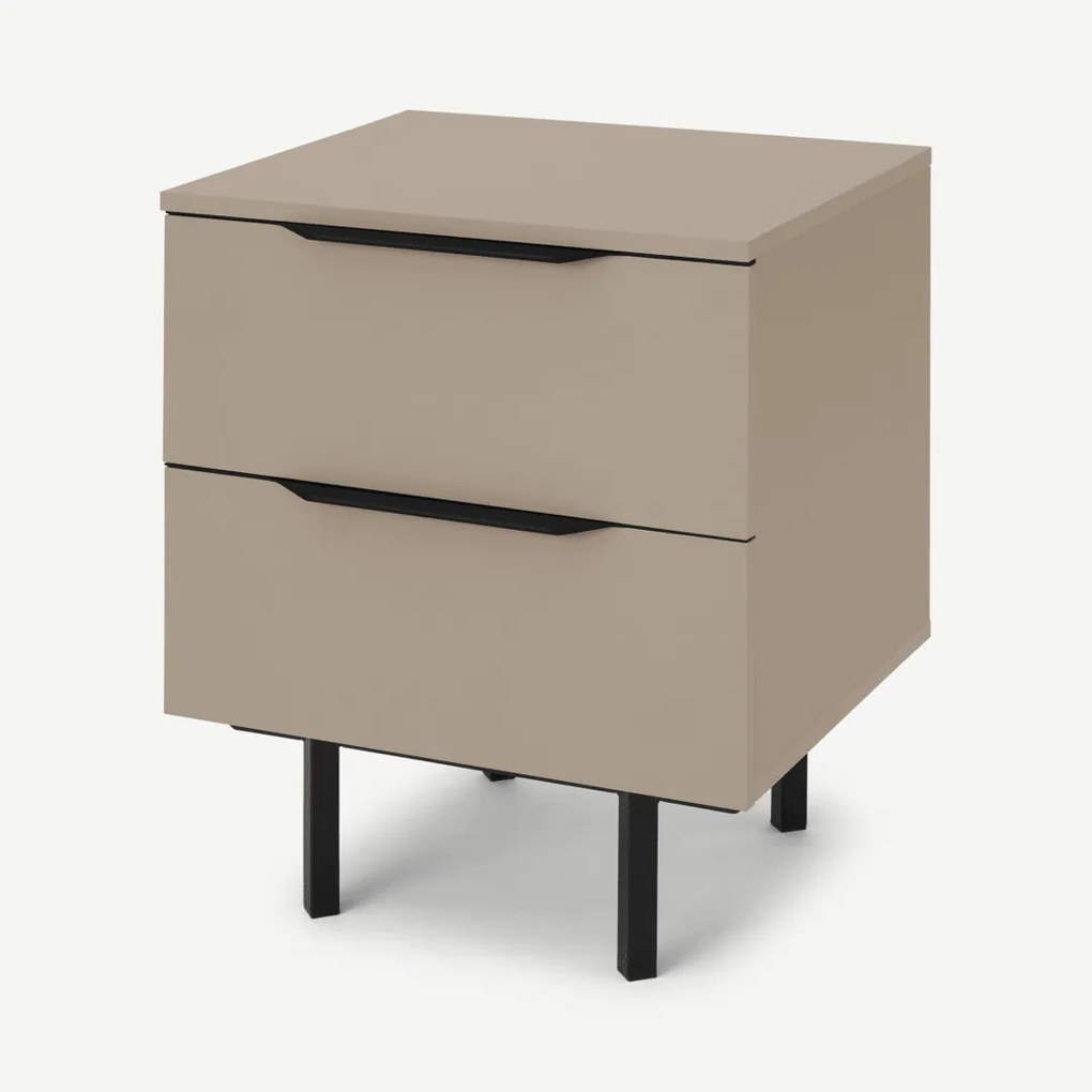 Damien nachtkasje, cappucinobeige en zwart