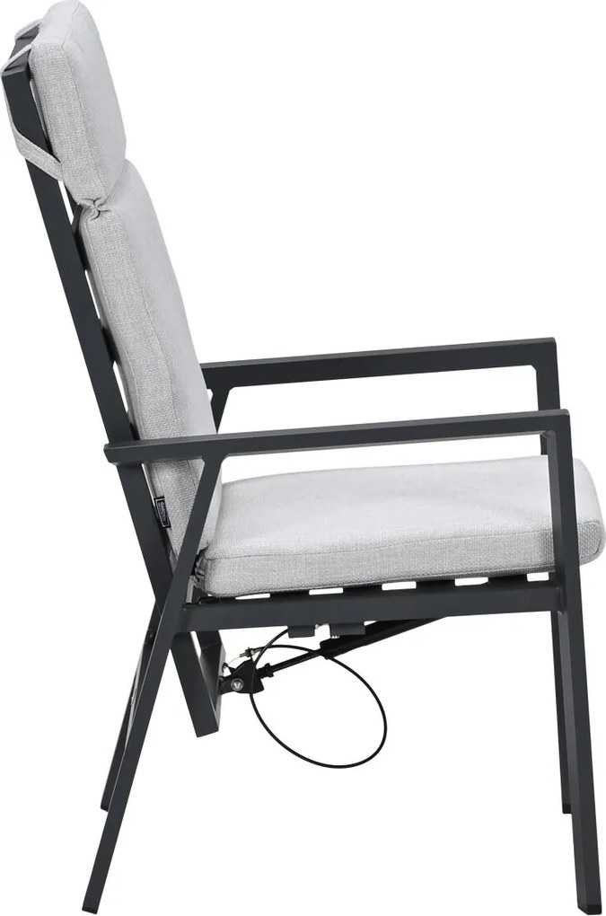 Garden Impressions Kasper tuinset 5-delig - tuintafel 160x84 cm donker grijs