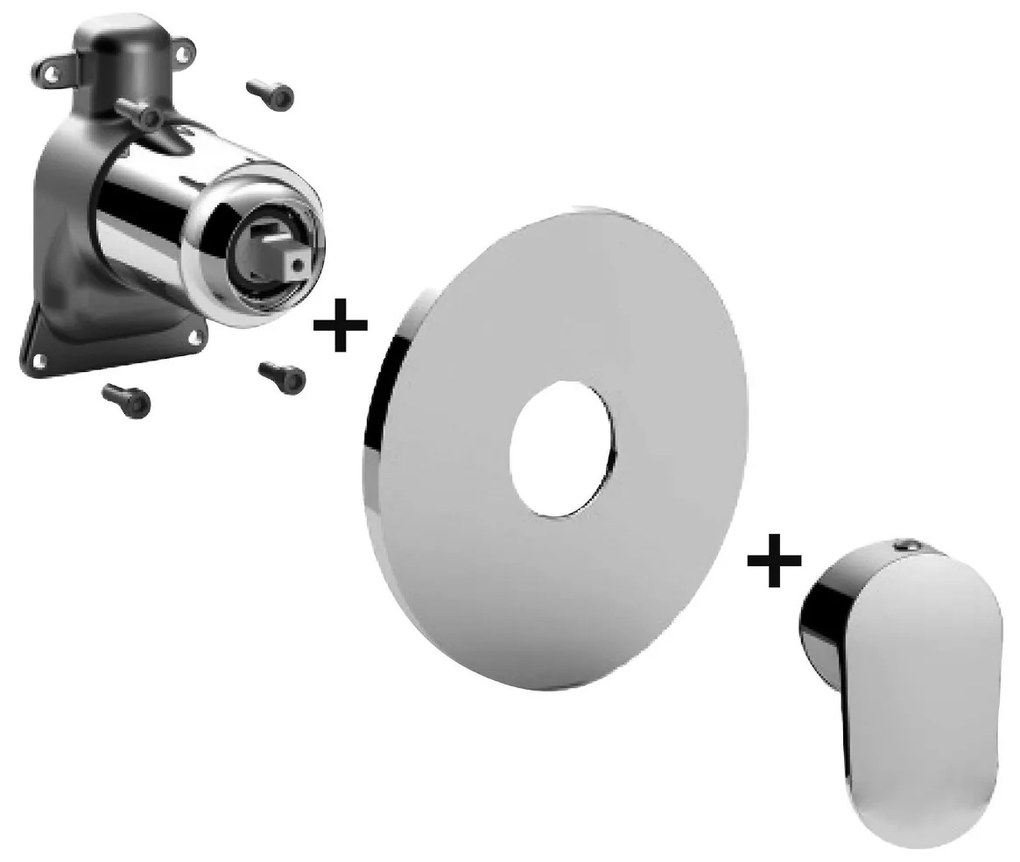 Paffoni Candy douche mengkraan inbouwset 1 uitgang chroom