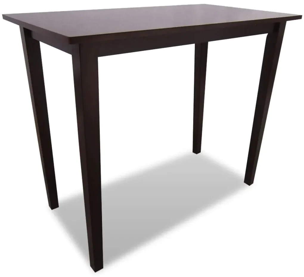 vidaXL Bartafel met 4 barstoelen set hout bruin