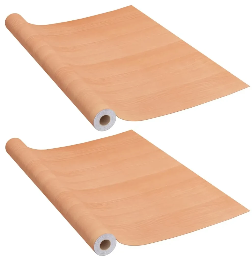 vidaXL Deurfolies zelfklevend 2 st 210x90 cm PVC lichteikenkleurig