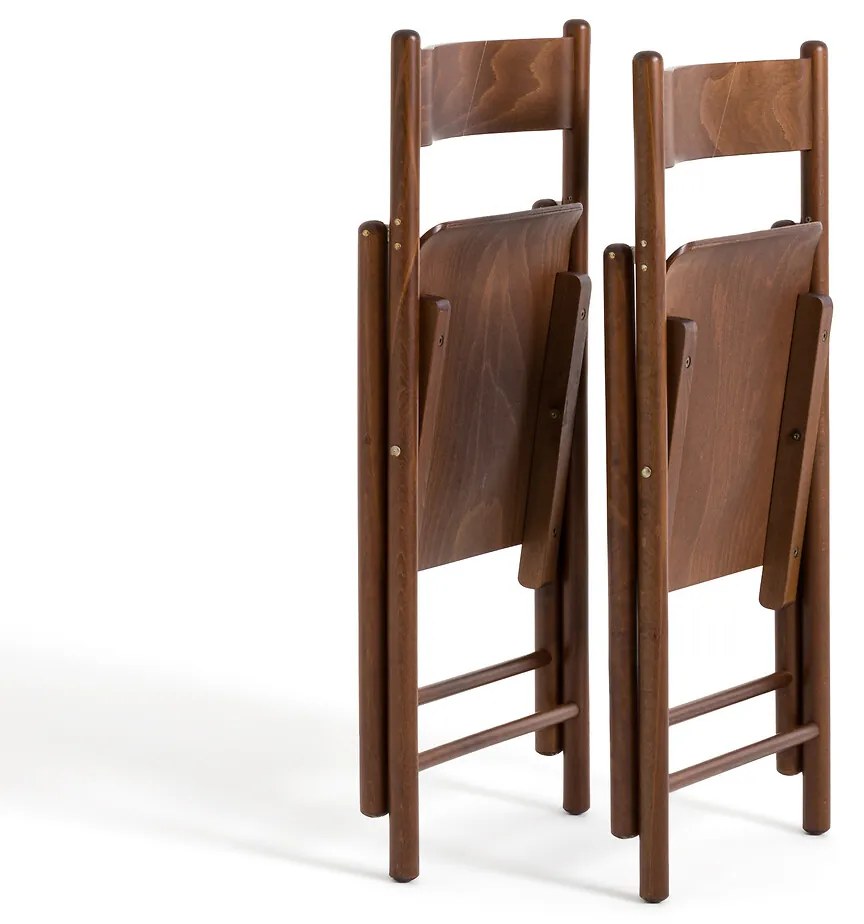 Set van 2 klapstoelen van beukenhout en gefineerd hout, Panni