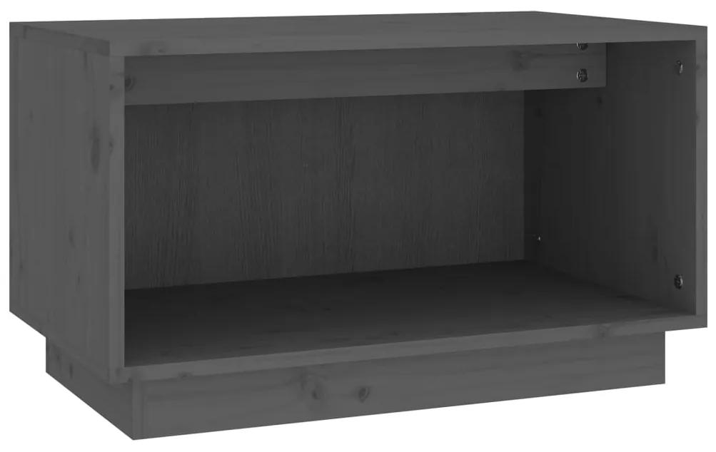 vidaXL Tv-meubel 60x35x35 cm massief grenenhout grijs