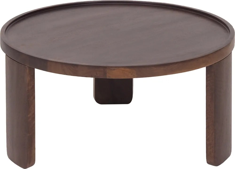 Ronde Salontafel Set Bruin - 70 X 70cm.