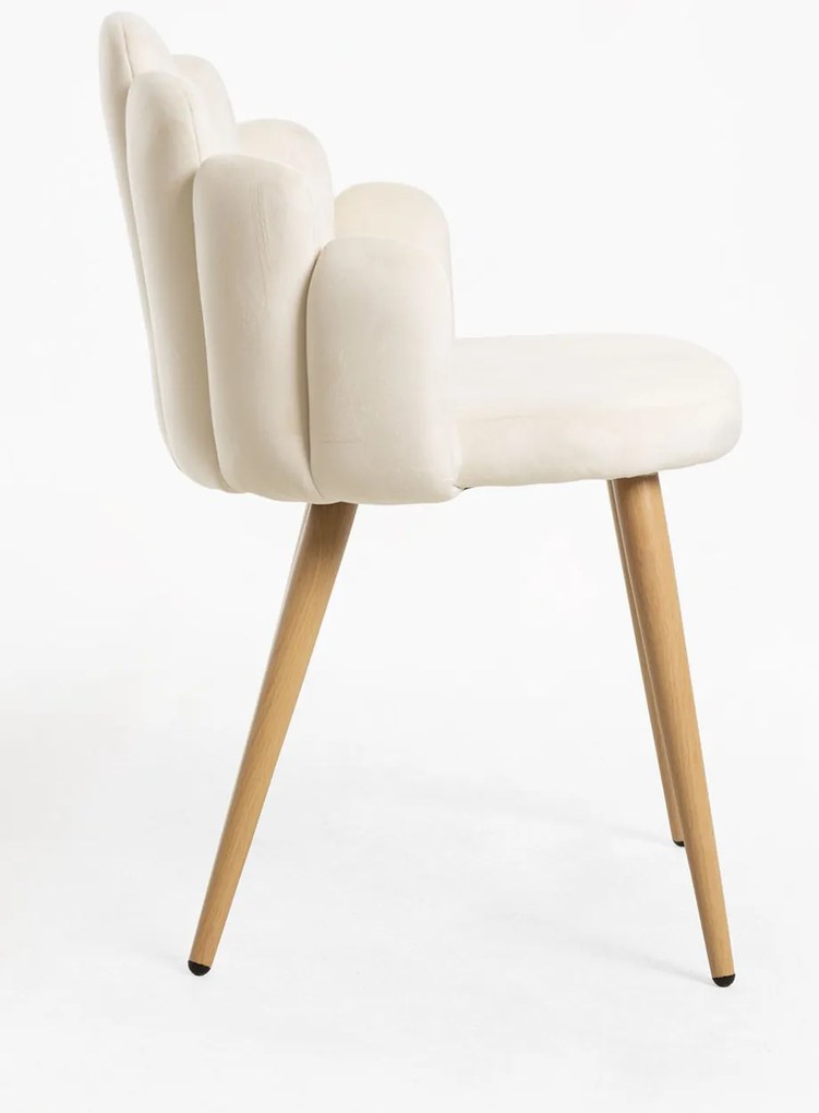 Set 4 Fluwelen Handstoelen