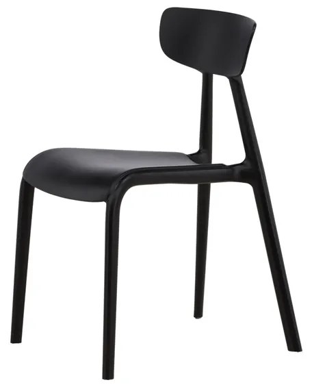 Jörn Eetkamerstoel - Carina  - Zwart - Kunststof - Jörn