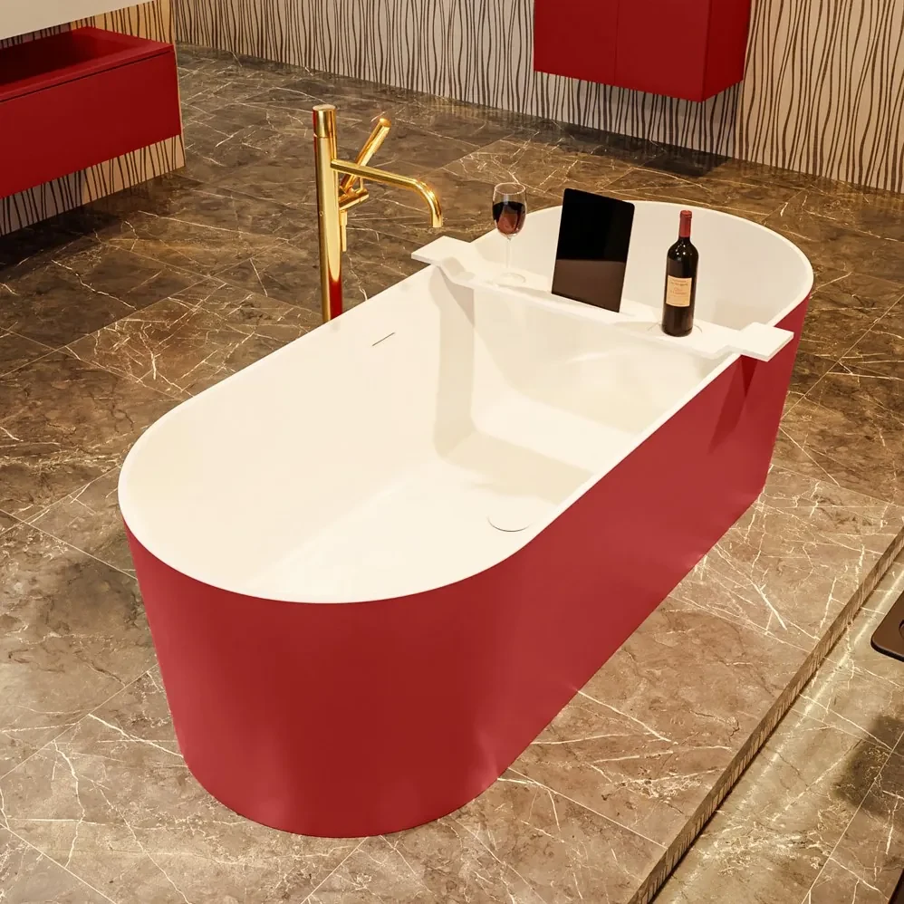 Mondiaz Noble vrijstaand bad 180x75cm kleur fire/talc
