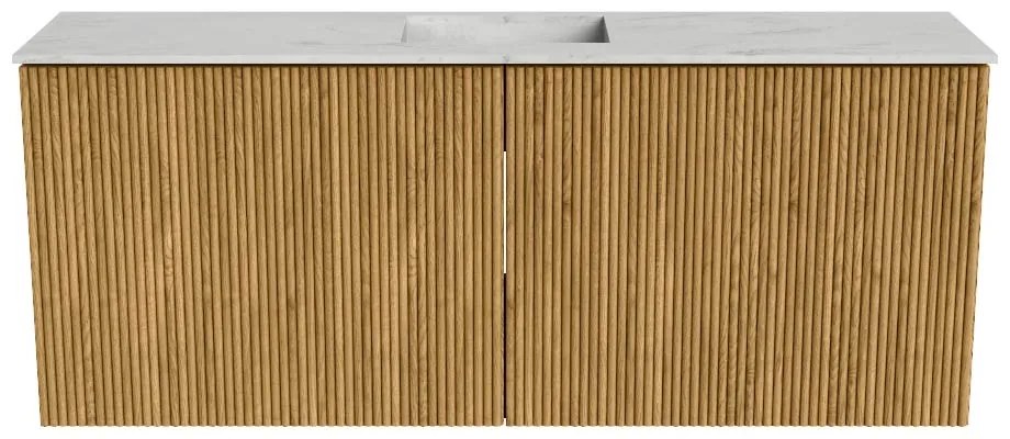 Mondiaz Joya DLux 100cm toiletmeubel oak met wastafel faye midden zonder kraangat opalo