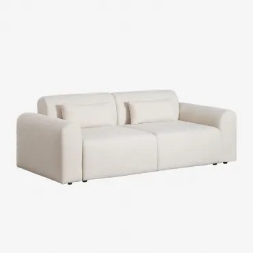 2-delige Modulaire Bank In Borjan Schapenvacht Chenille White - Sklum