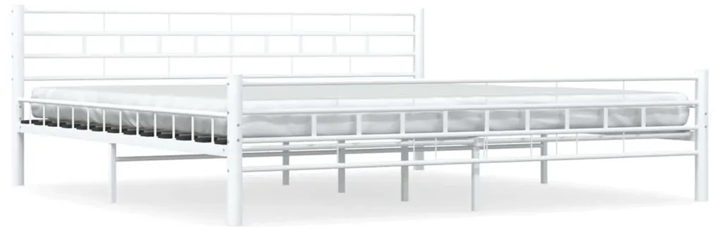 vidaXL Bedframe metaal wit 200x200 cm