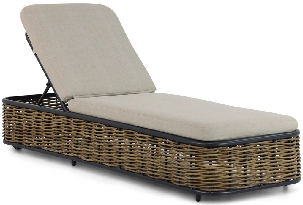 Lifestyle Garden Furniture Nice Ligbed Verstelbaar Aluminium/wicker Grijs