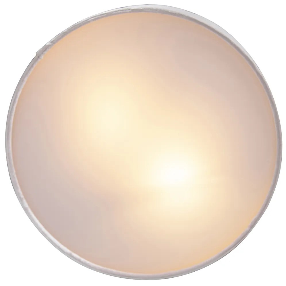 Moderne plafondlamp roze 30 cm met gouden binnenkant - Drum
