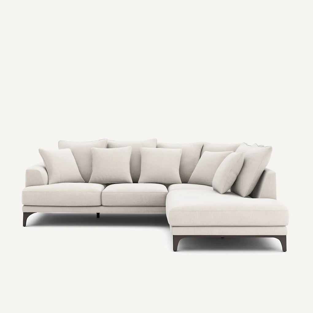 Hoekbank in chenille fluweel, ARMENTO