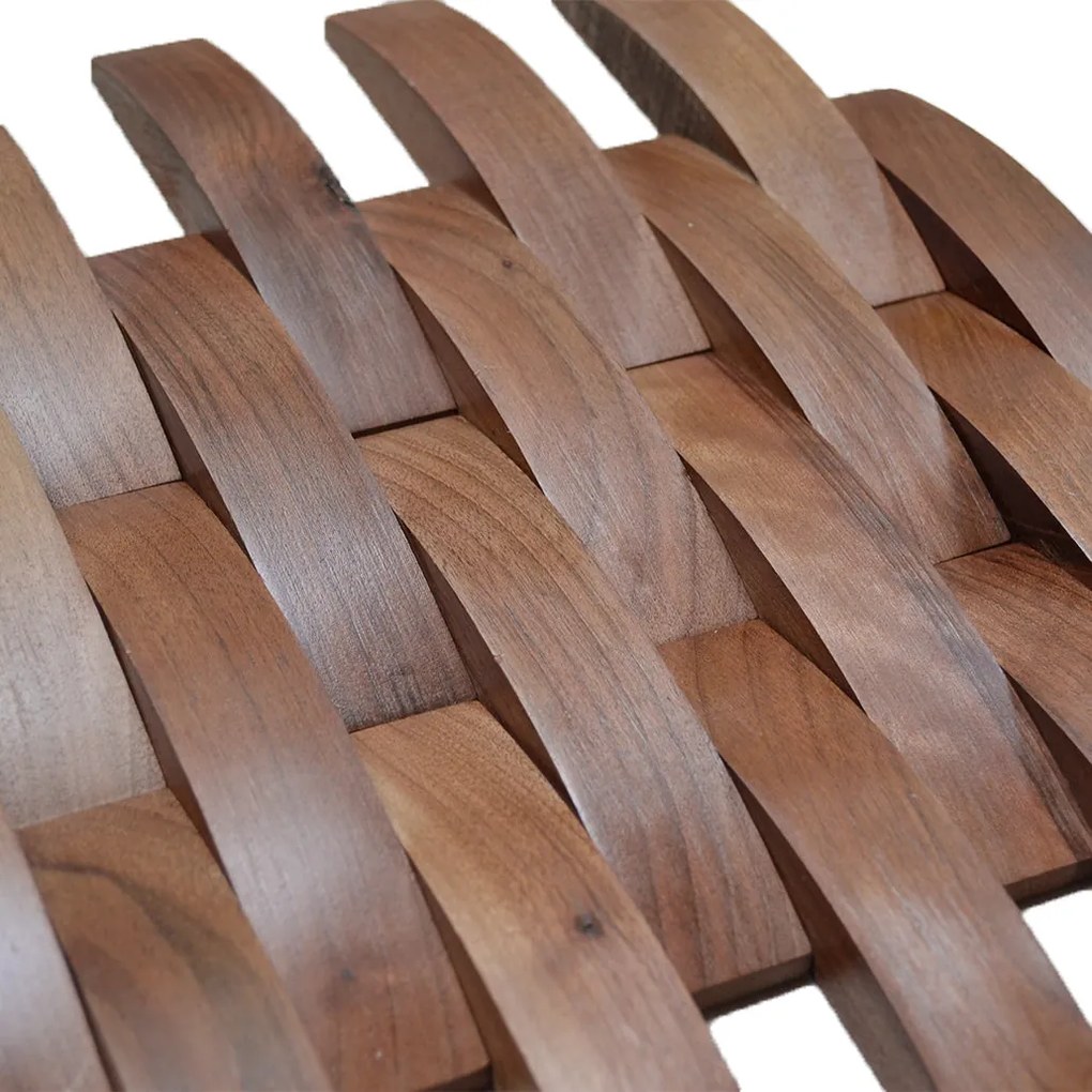 3D Houten Wandpaneel | Walnoot Deep Dusk | 30×30 cm | Wanddecoratie