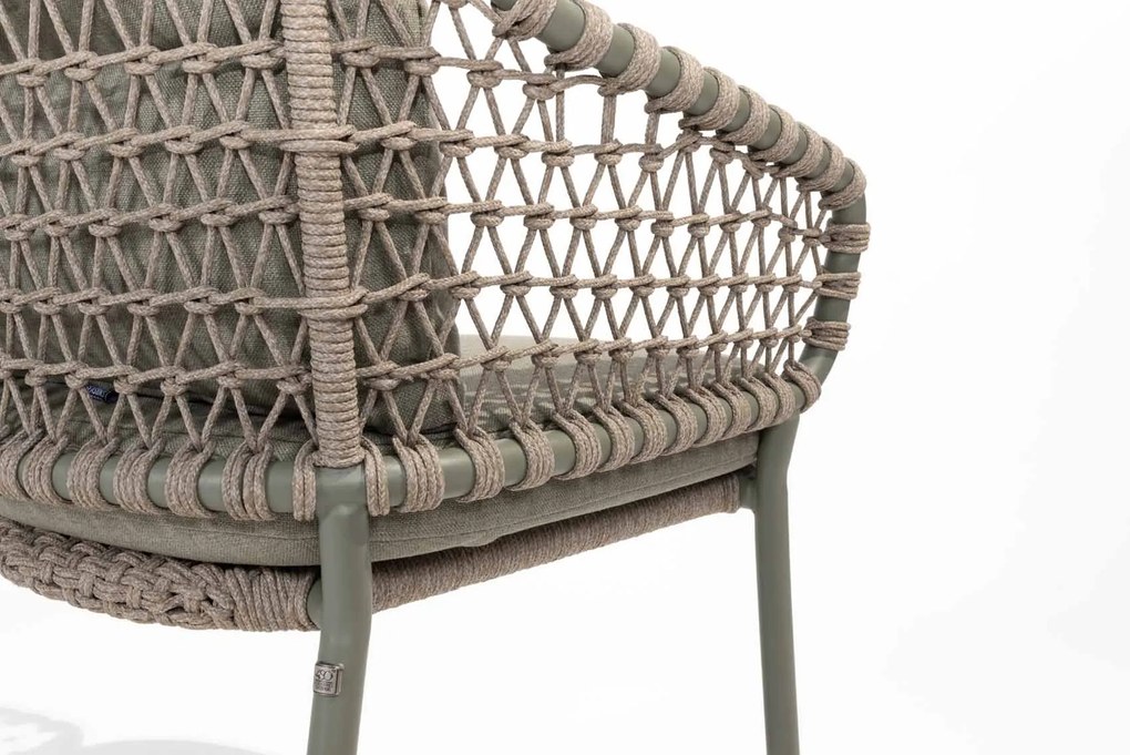 4 Seasons Outdoor Jura stapelbare tuinstoel olijfgroen SALE Tuinstoel   taupe weerbestendig