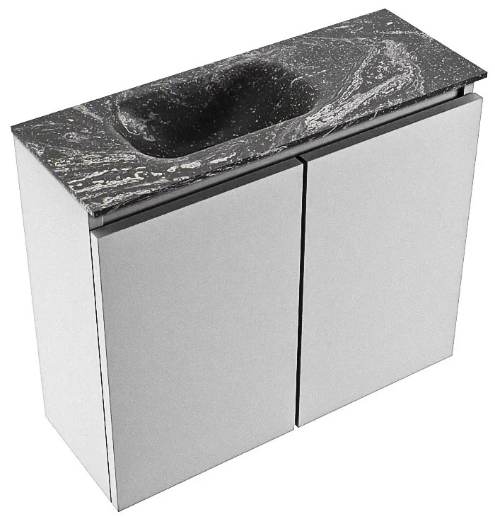 Mondiaz Ture DLux toiletmeubel 60cm plata met wastafel lava links met kraangat