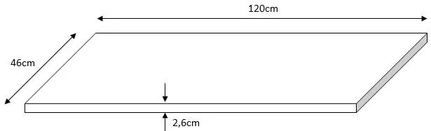 Fontana Rovigo badmeubel toppaneel 120x46cm beach eiken