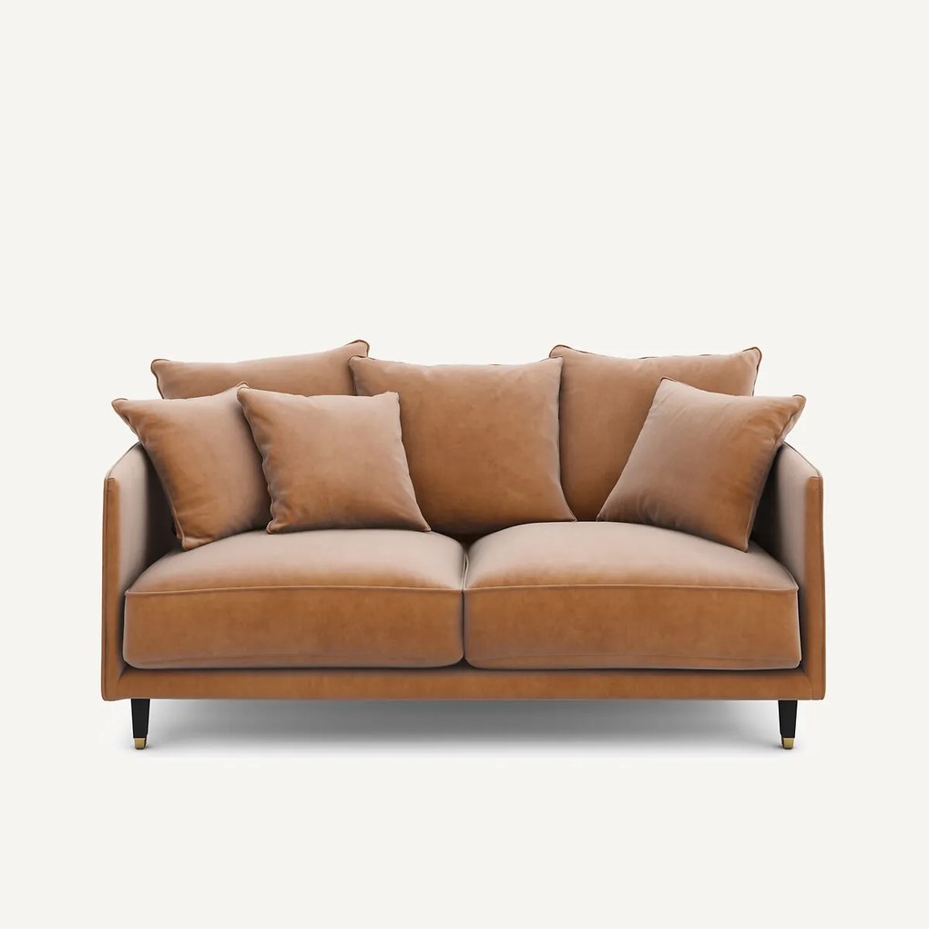 3-zits compacte fluwelen bank, Lazare