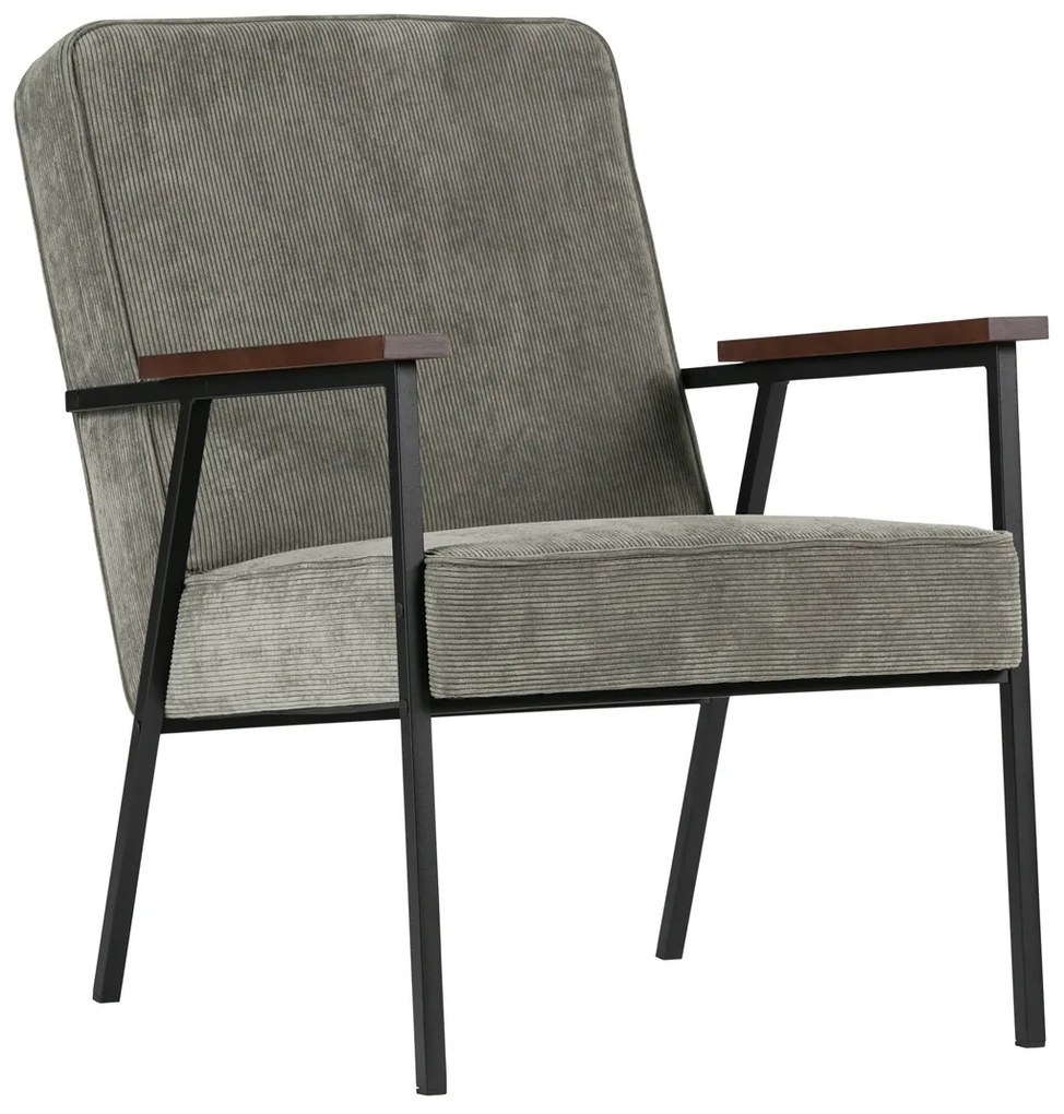 Woood Sally Fauteuil Groen Ribfluweel