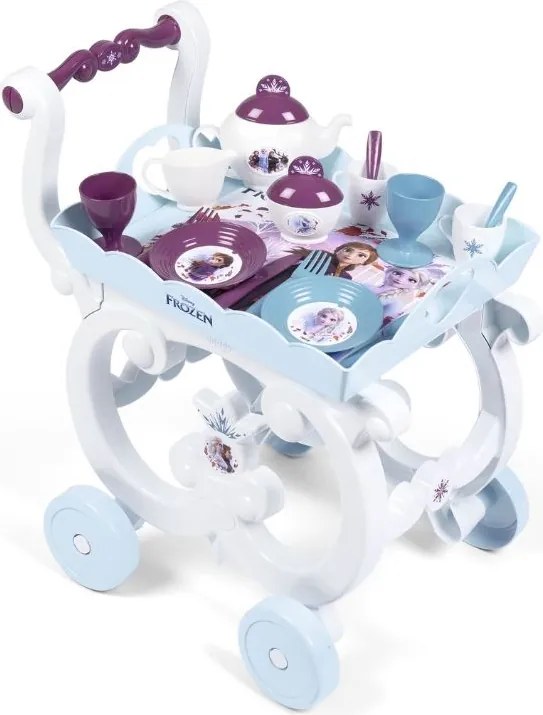 Smoby Frozen II trolley met bestek en dienblad - Frozen XL serveerwagentje