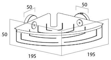 Tiger Boston hoekkorf klein RVS glans