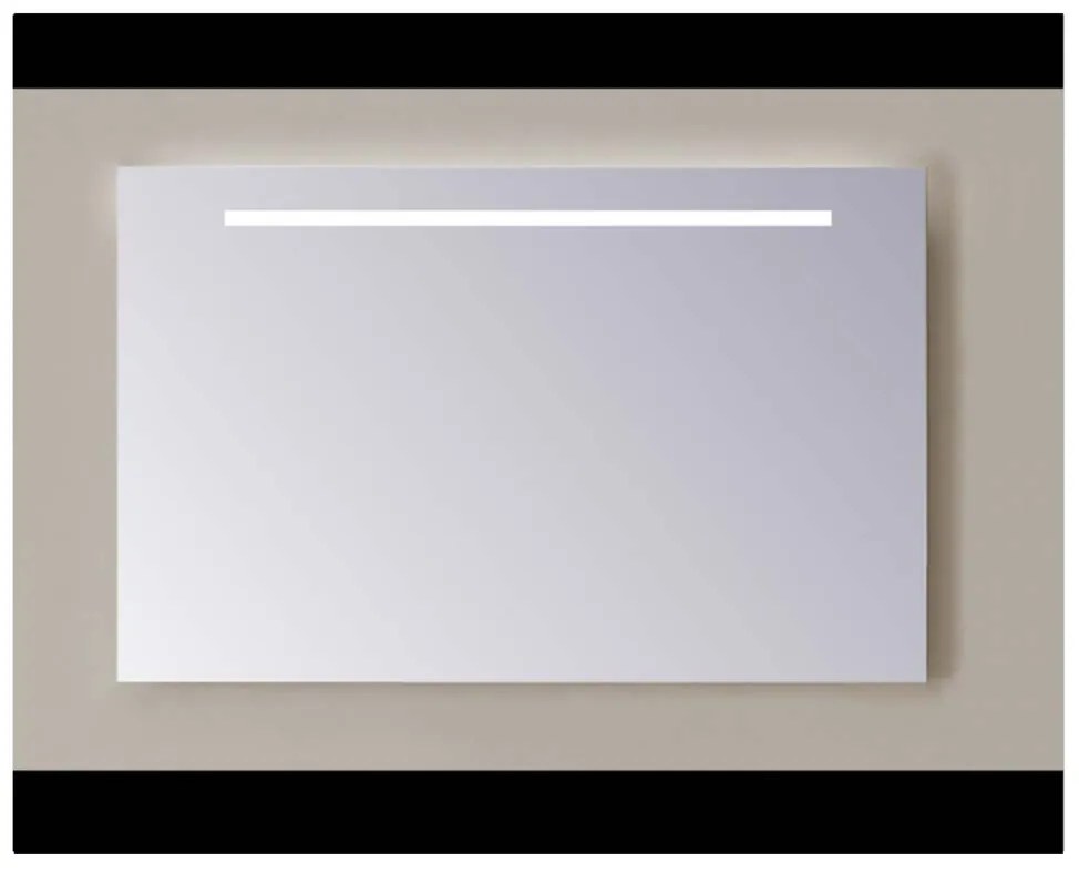 Sanicare Q-mirrors spiegel zonder omlijsting / PP geslepen 75 cm. 1 x horizontale strook met cold white leds