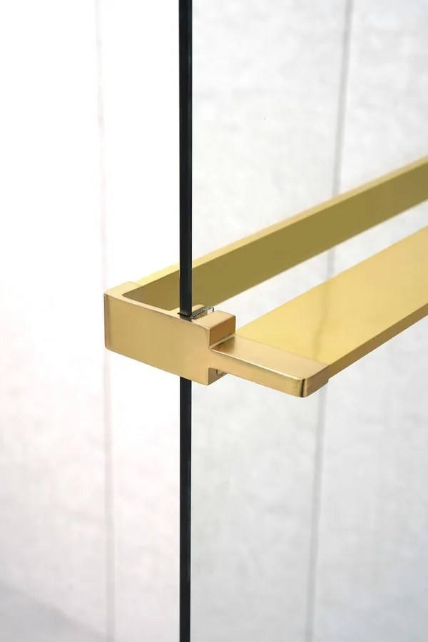 Sapho Shelf handdoekhouder en planchet voor douchewand goud mat