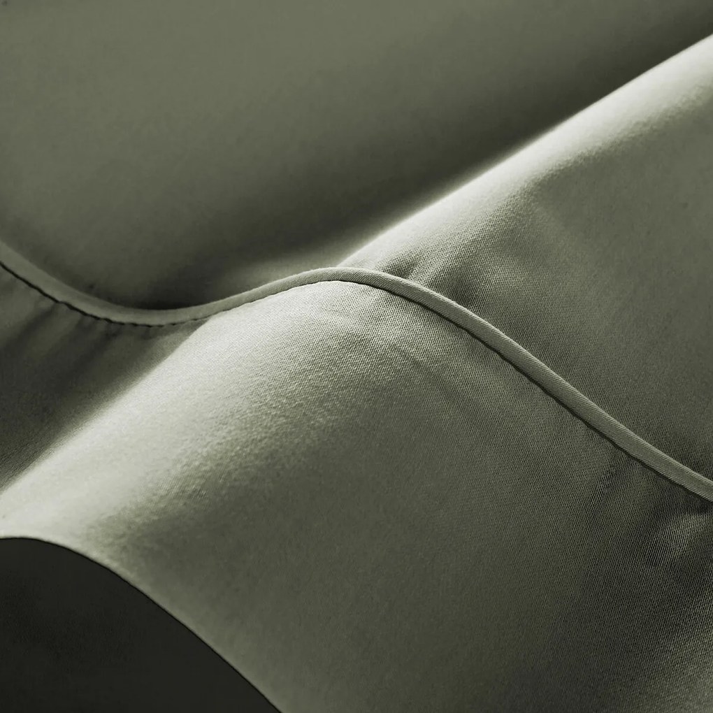 Effen bolstersloop in katoensatijn, Opale