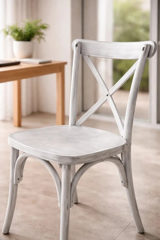 Set Van 4 Altea Polypropyleen Stoelen Met Houteffect