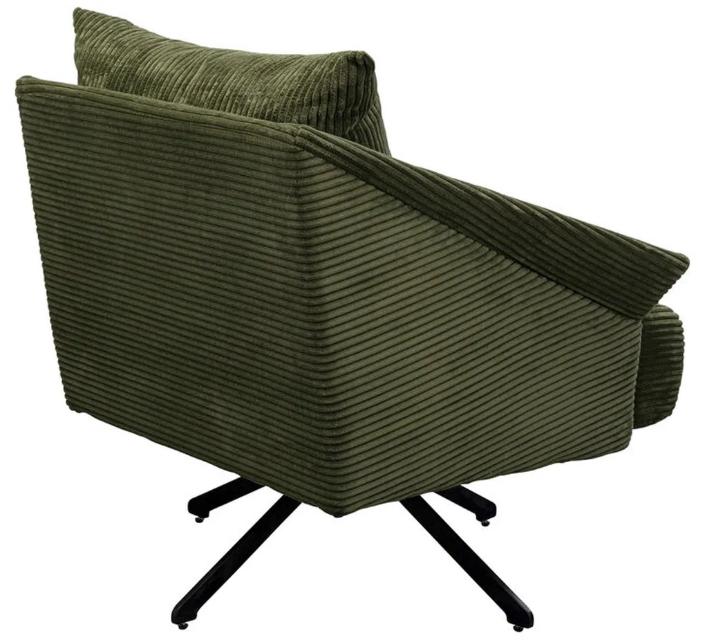 Kare Design Milo Draaibare Fauteuil Corduroy Groen