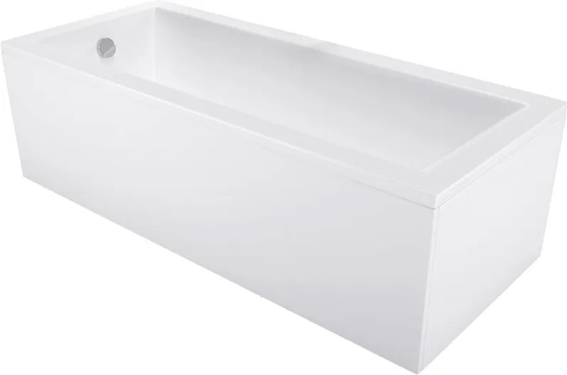 Mexen Cubik rechthoekig bad 130 x 70 cm met ombouw, wit - 55031307000X