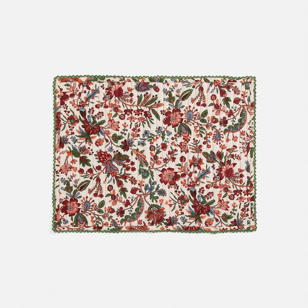 Set van 2 placemats van katoenvoile, Kali