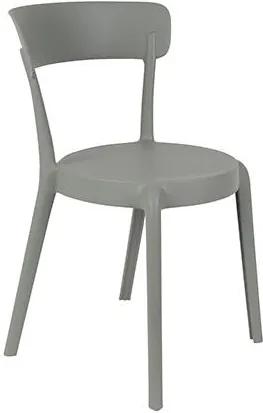 Feliz Lifestyle | Eetkamerstoel Hoppe - totaal:lengte 51 cm x breedte 49 cm x hoogte grijs eetkamerstoelen kunststof stoelen | NADUVI outlet