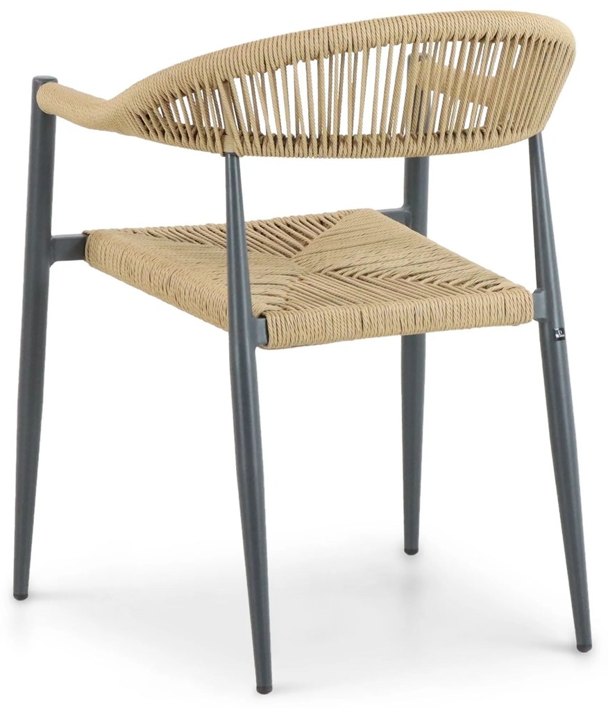 Tuinset 4 personen 90 cm Aluminium/Rope Taupe De Laan Projects