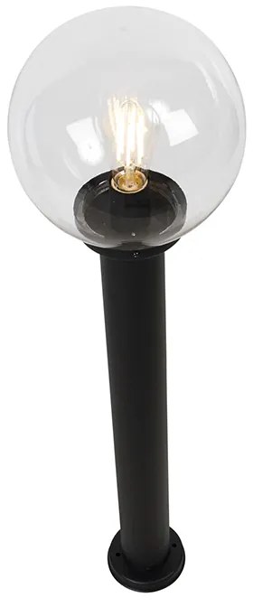 Staande buitenlamp zwart met heldere bol 100 cm IP44 - Sfera