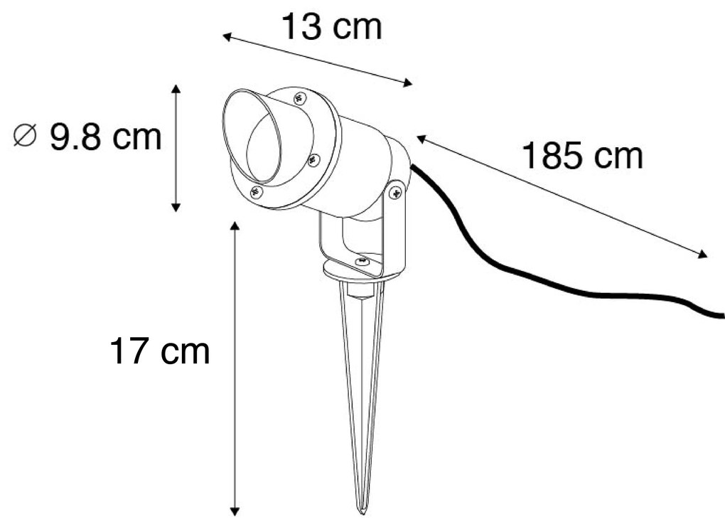 Smart prikspot zwart IP65 incl. wifi GU10 - Done