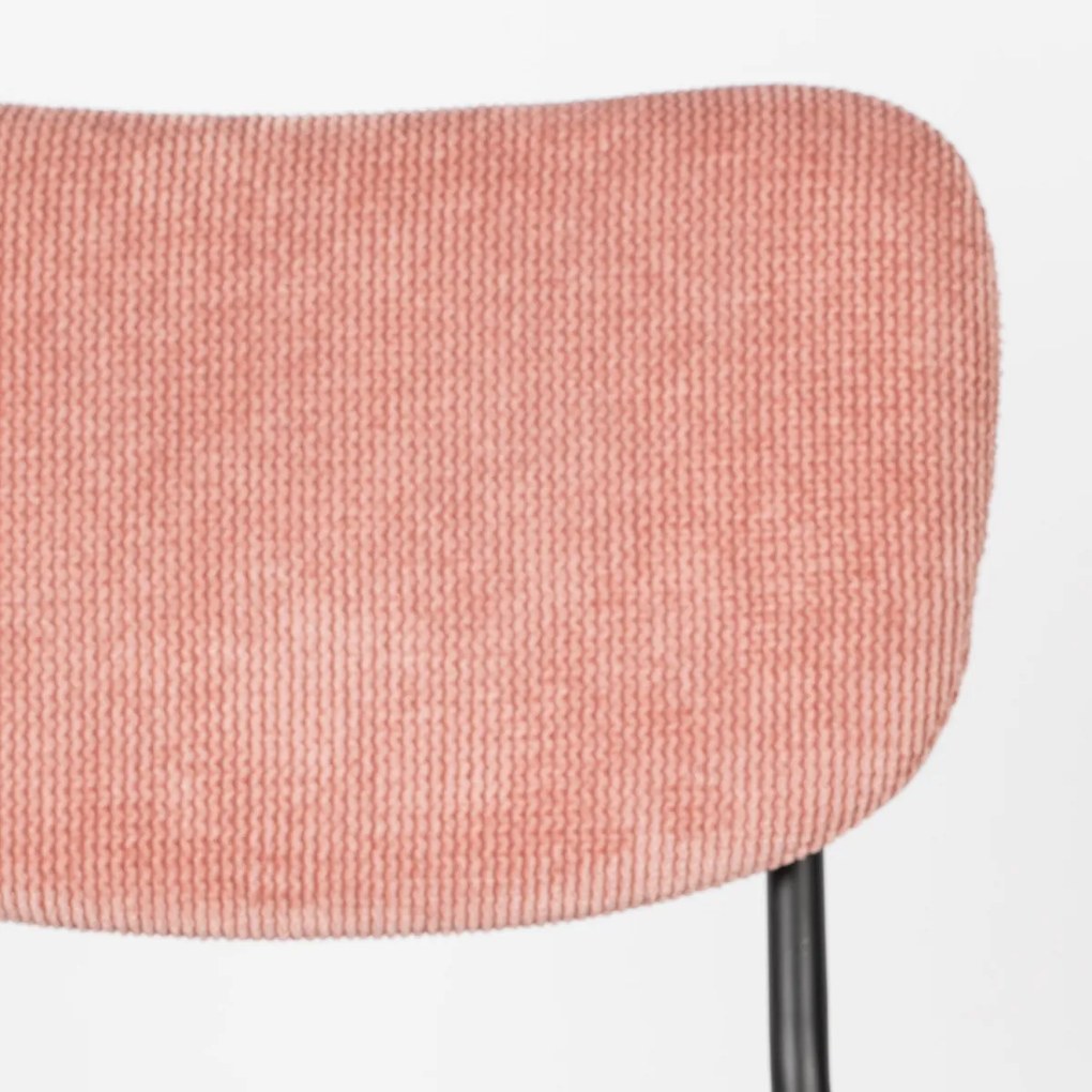 Zuiver Benson Hoge Barkruk Stof Roze
