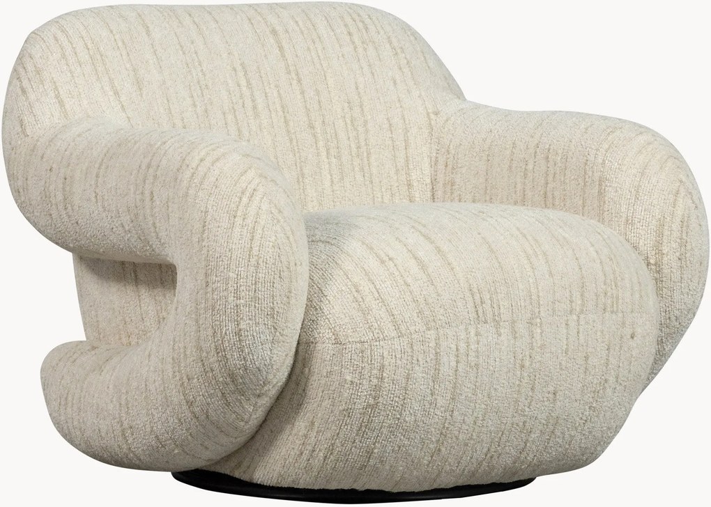 Draaibare chenille fauteuil Folke