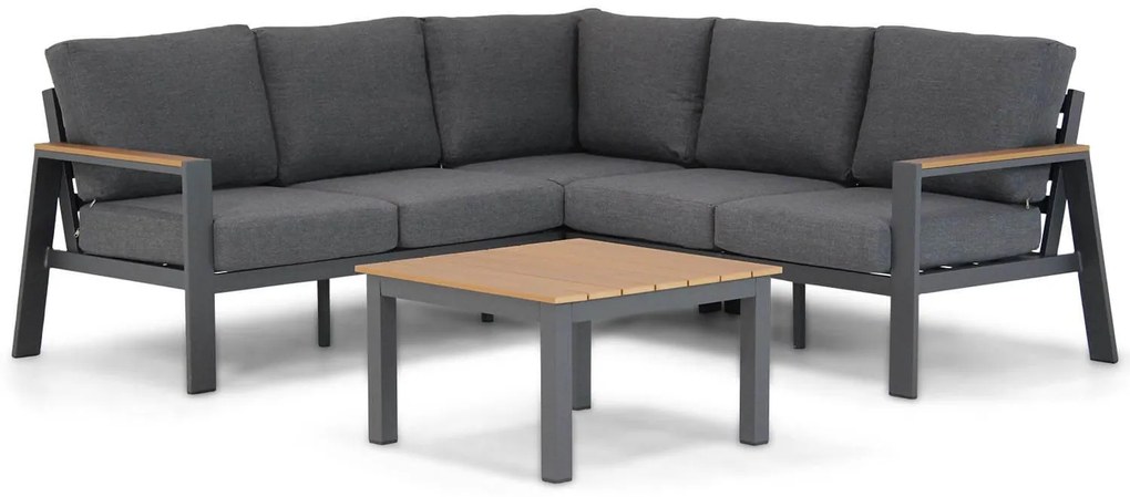 Loungeset 4 personen Aluminium/polywood Grijs  Domani Furniture Pescara