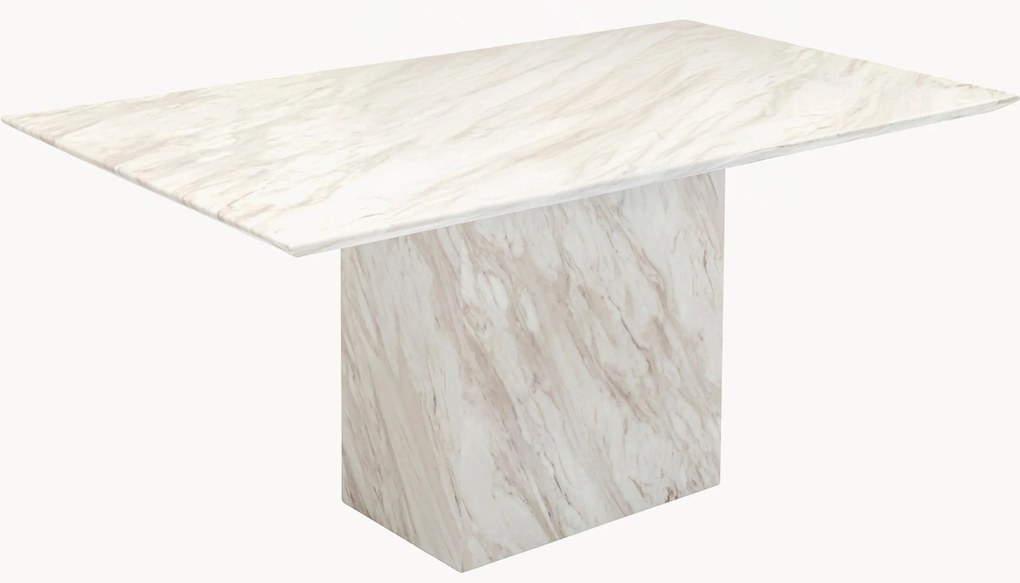 Marmeren eettafel Artistico met marmeren blad, 160 x 90 cm