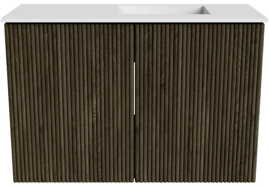 Mondiaz Joya 60cm toiletmeubel shadow met wastafel faye rechts zonder kraangat talc