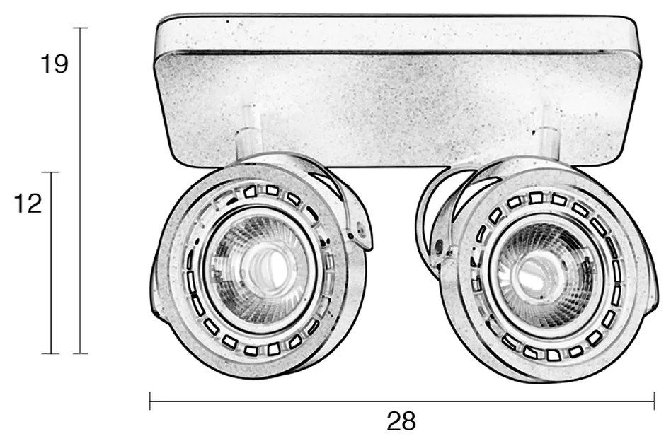 Zuiver Dice-2 DTW Dubbele LED Spot Zwart