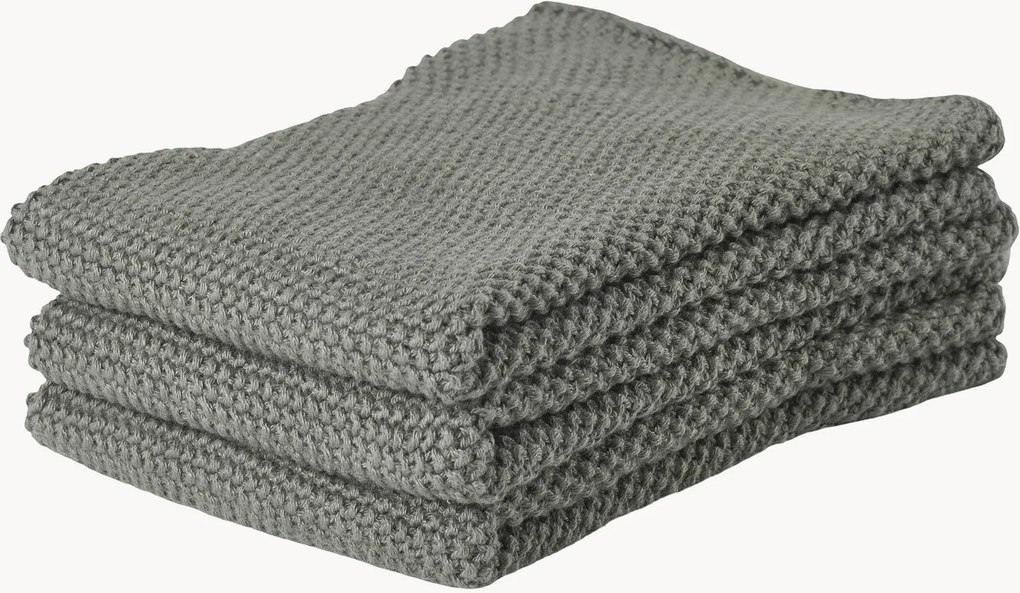 Theedoeken Olive Green, 3-delig