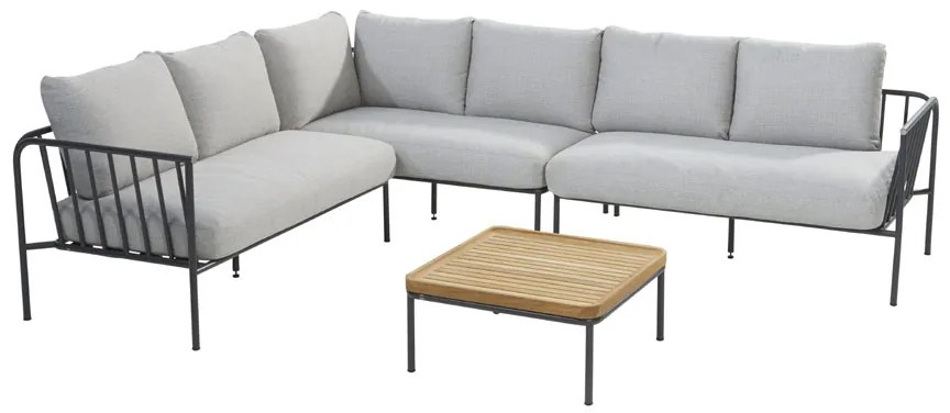 4 Seasons Outdoor Figaro 4-persoons loungebank Tuinbank antraciet weerbestendig