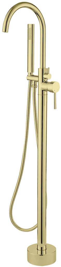 Best Design Nancy vrijstaande badkraan 120cm mat goud