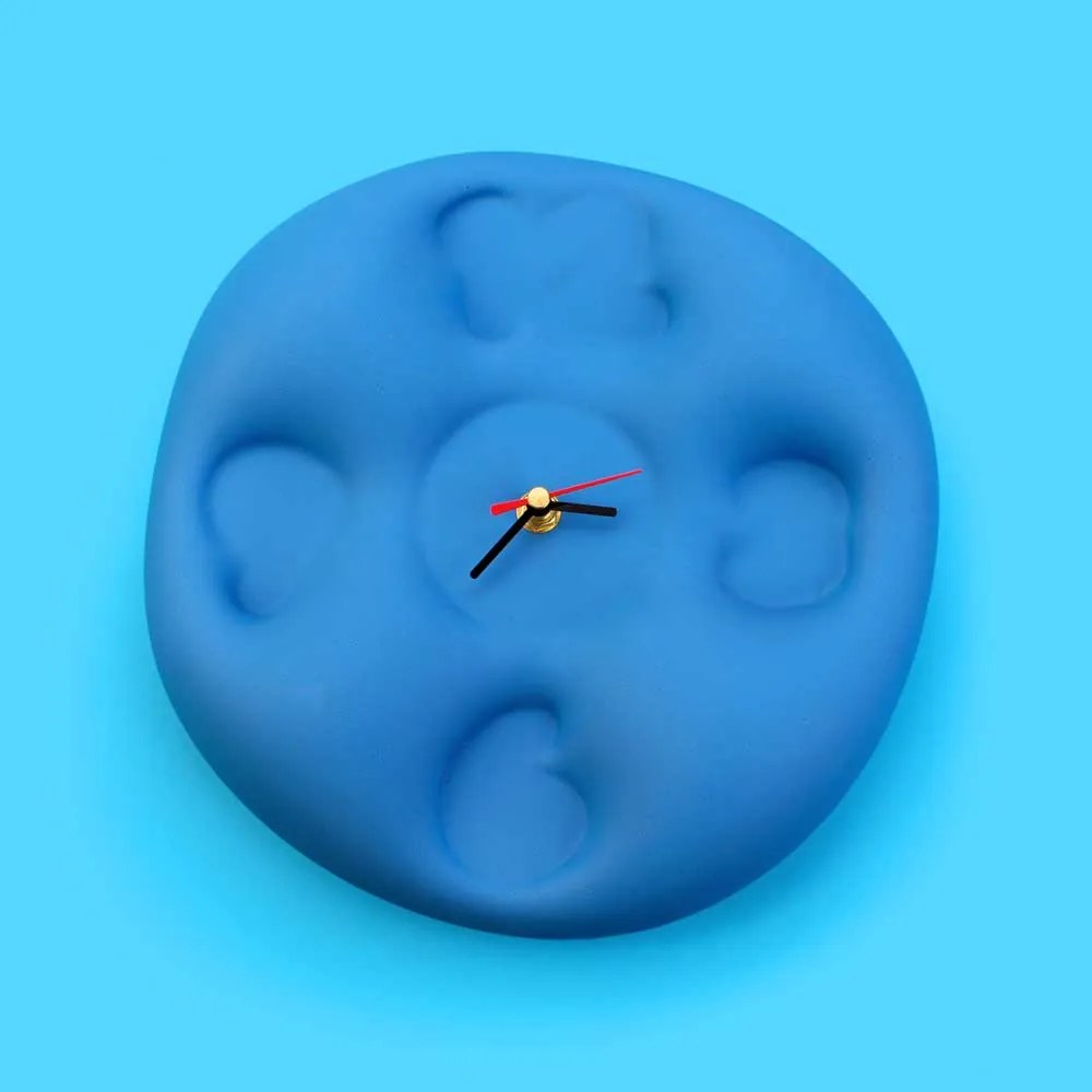 Design Klok - Teun Zwets - Bubble Clock Blauw