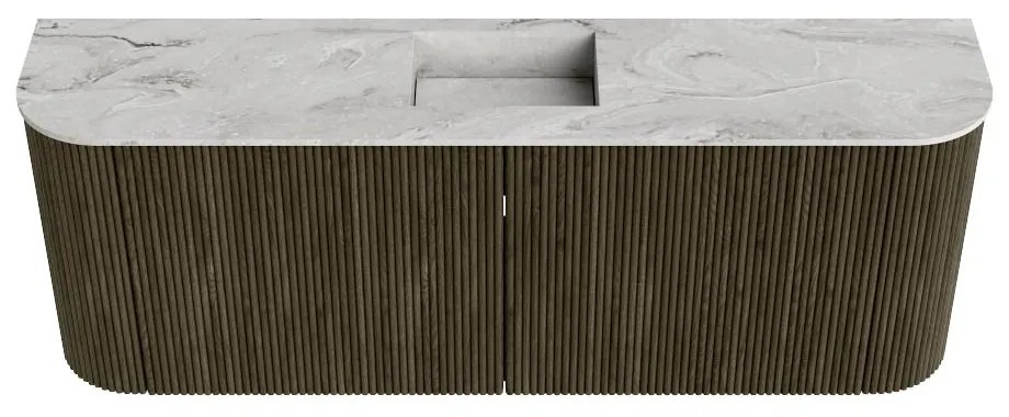 Mondiaz Joya DLux 115cm toiletmeubel ronding links/rechts shadow met wastafel faye midden 1 kraangat glace